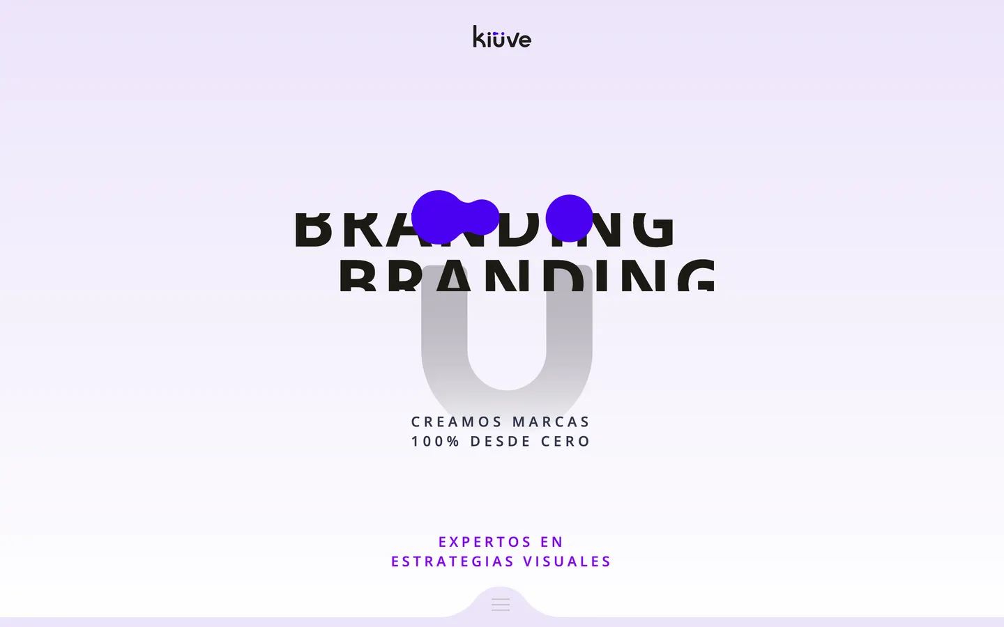 Portada del sitio de Kiuve Branding