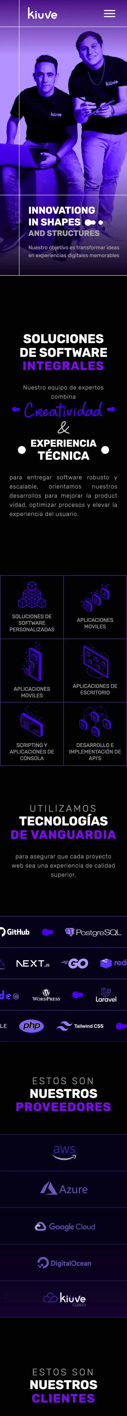 Versión mobile de Kiuve Software