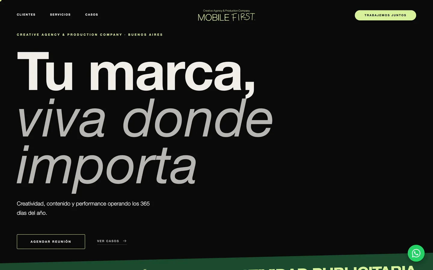 Portada del sitio de Mobile First