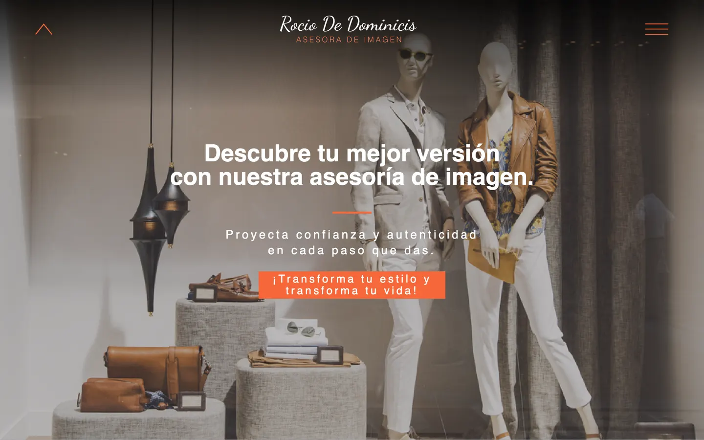Portada del sitio de Rocío De Dominicis