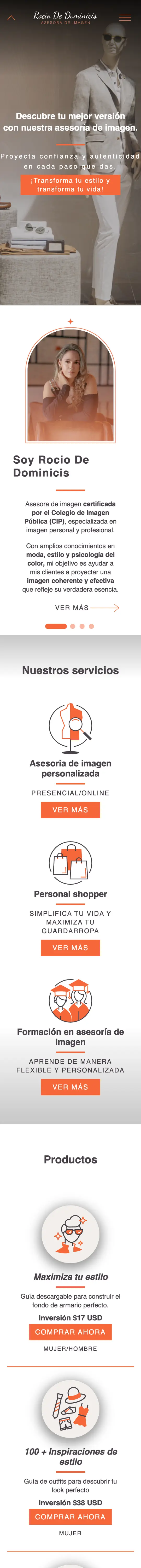 Versión mobile de Rocío De Dominicis